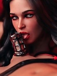 Pixie Lou seductively undresses and tantalizes her intimate area